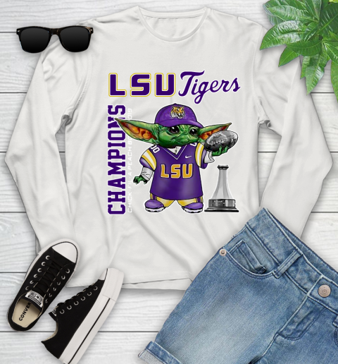 Baby Yoda LSU Tigers Champion Shirt 133