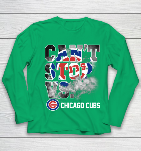 MLB Chicago Cubs Baseball Can't Stop Vs Chicago Cubs Youth Long Sleeve 4