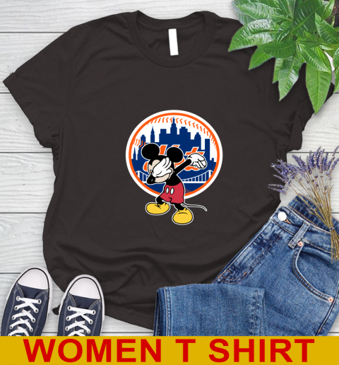 New York Mets MLB Baseball Dabbing Mickey Disney Sports Women's T-Shirt 8