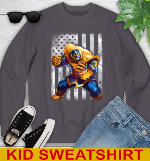MLB Baseball Pittsburgh Pirates Thanos Marvel American Flag Shirt Youth Sweatshirt 5
