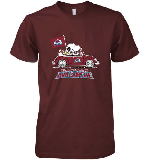 Snoopy And Woodstock Ride The Colorado Avalanche Car NHL Premium Men's T-Shirt