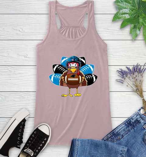 Carolina Panthers Turkey Thanksgiving Day Racerback Tank 11