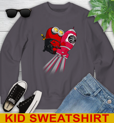 NBA Basketball Toronto Raptors Deadpool Minion Marvel Shirt Youth Sweatshirt 5