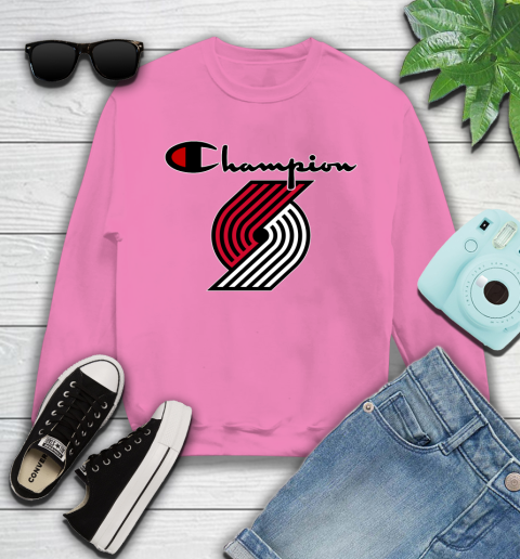 NBA Basketball Portland Trail Blazers Champion Shirt Youth Sweatshirt 3