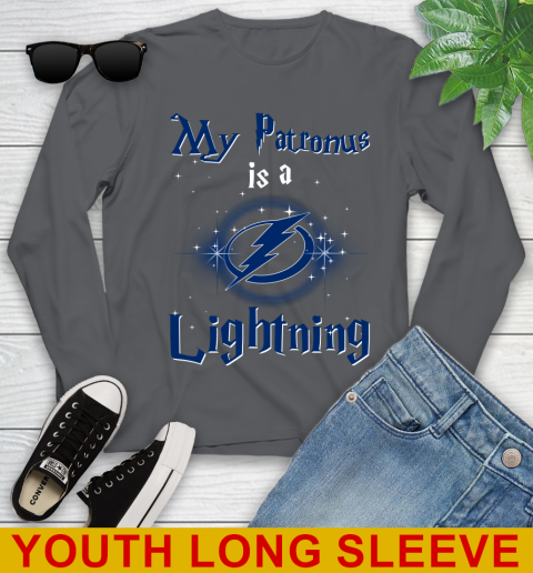 NHL Hockey Harry Potter My Patronus Is A Tampa Bay Lightning Youth Long Sleeve 9