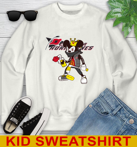 Carolina Hurricanes NHL Hockey Mickey Peace Sign Sports Youth Sweatshirt