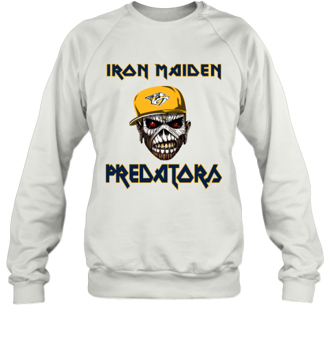 NHL Nashville Predators Iron Maiden Rock Band Music Hockey Sports LyFzTjP2ODD sweatshirt 35 95 151514 front white