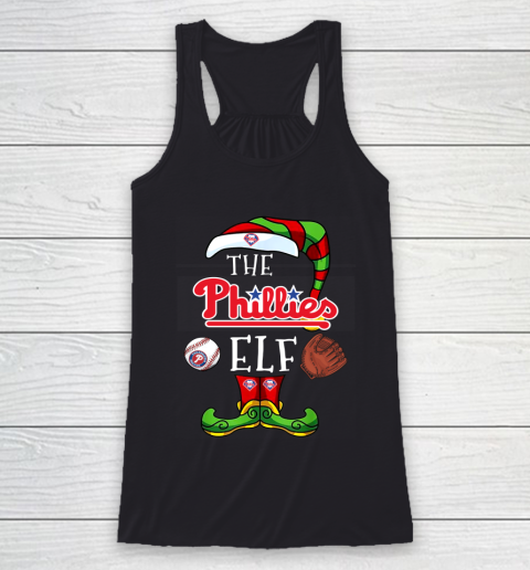 Philadelphia Phillies Christmas ELF Funny MLB Racerback Tank