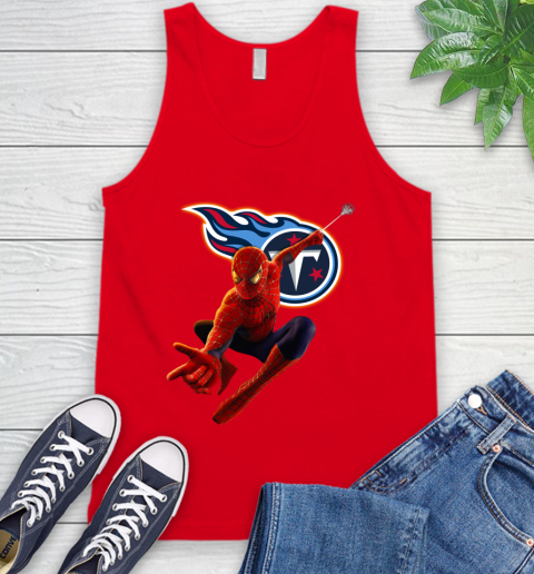 NFL Spider Man Avengers Endgame Football Tennessee Titans Tank Top 6