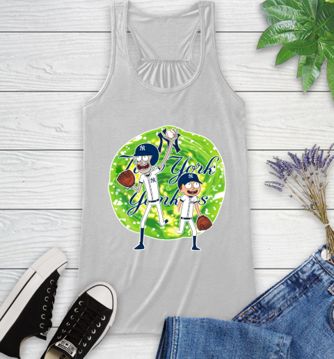MLB New York Yankees Rick And Morty Baseball Sports Racerback Tank