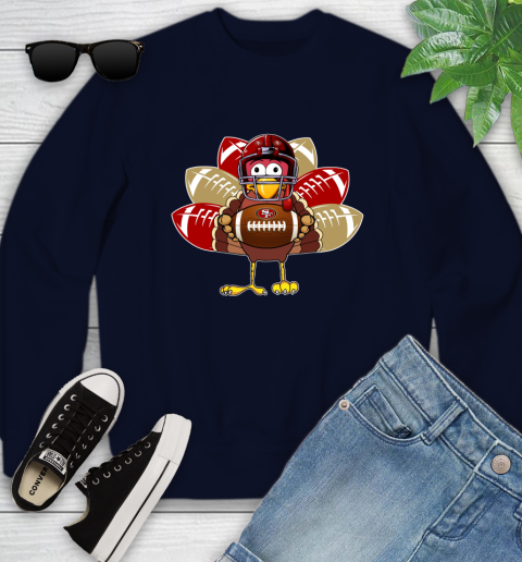 San Francisco 49ers Turkey Thanksgiving Day Youth Sweatshirt 3