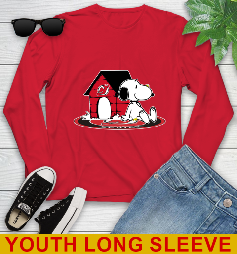 NHL Hockey New Jersey Devils Snoopy The Peanuts Movie Shirt Youth Long Sleeve 12 NHL Hockey New Jersey Devils Snoopy The Peanuts Movie Shirt Youth Long Sleeve - Image 12