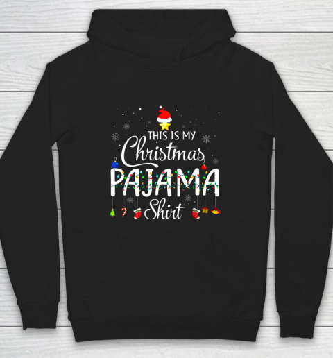This is My Christmas Pajama Shirt Funny Xmas Light Tree Hoodie