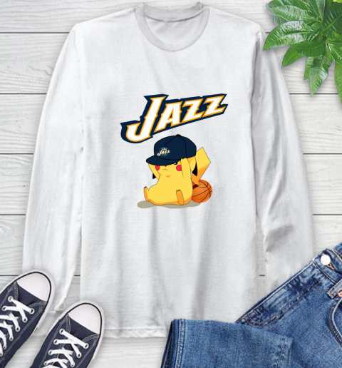 NBA Pikachu Basketball Sports Utah Jazz Long Sleeve T-Shirt