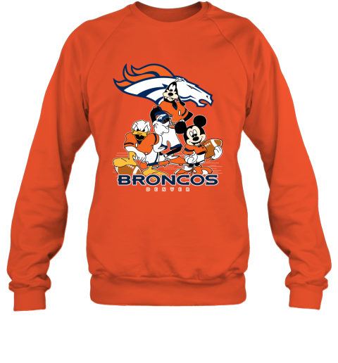 NFL Denver Broncos Mickey Mouse Disney Super Bowl Football T Shirt Youth T- Shirt