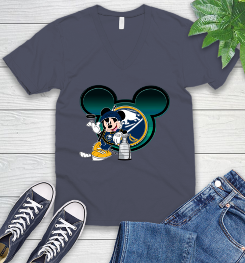 NHL Buffalo Sabres Stanley Cup Mickey Mouse Disney Hockey T Shirt V-Neck T-Shirt 9