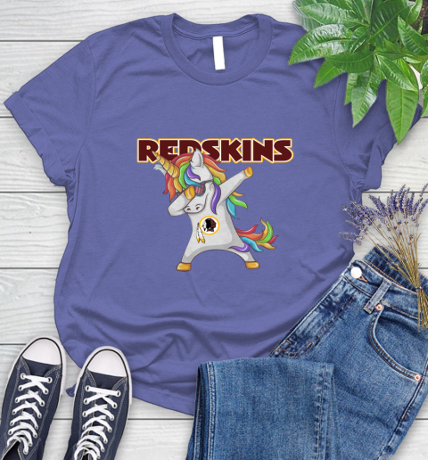 Washington Redskins NFL Football Funny Unicorn Dabbing Sports Women's T-Shirt 11