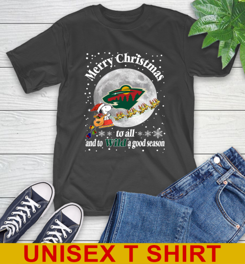 Minnesota Wild Merry Christmas To All And To Wild A Good Season NHL Hockey Sports T-Shirt