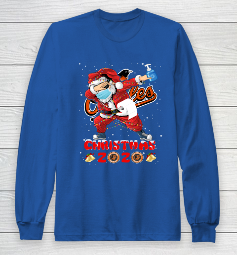 Baltimore Orioles Funny Santa Claus Dabbing Christmas 2020 MLB Long Sleeve T-Shirt 6