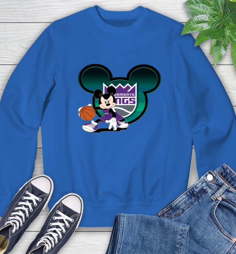 NBA Sacramento Kings Mickey Mouse Disney Basketball Sweatshirt 8