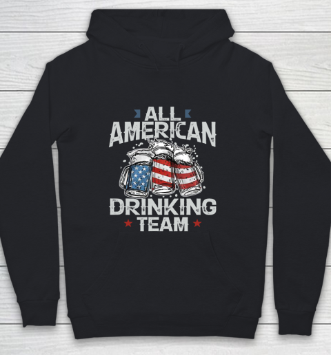 4th Of July All American Drinking Team Love Beer Youth Hoodie