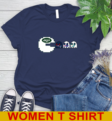New York Jets NFL Football Pac Man Champion Women's T-Shirt 12