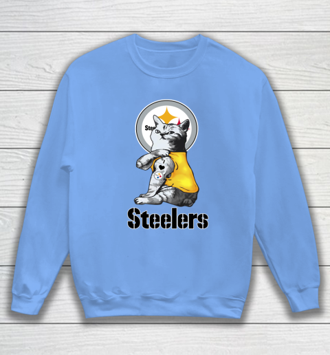 NFL Football My Cat Loves Pittsburgh Steelers Sweatshirt 8