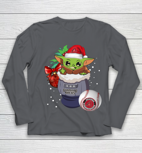 Arizona Diamondbacks Christmas Baby Yoda Star Wars Funny Happy MLB Youth Long Sleeve 8