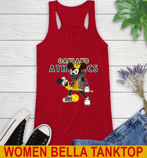 Oakland Athletics MLB Baseball Mickey Peace Sign Sports Racerback Tank 6