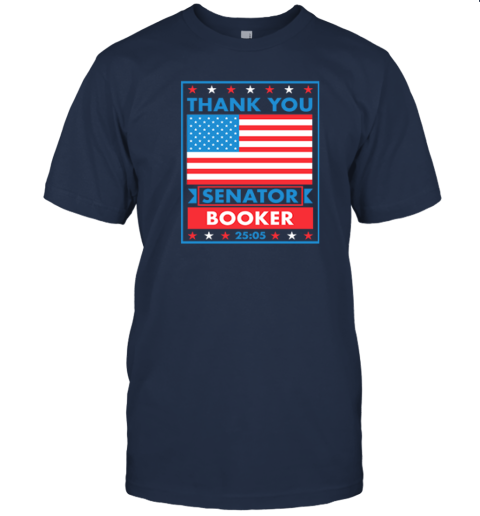 87ut thank you senator cory booker 25 hours and 5 minutes premium classic t shirt 2 front navy