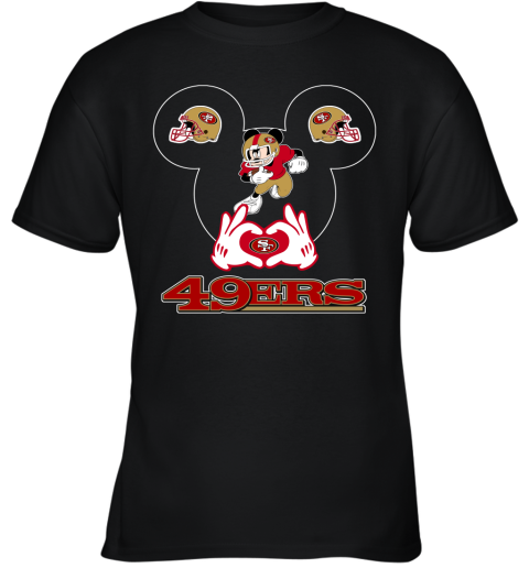 I Love The 49ers Mickey Mouse San Francisco 49ers Youth T-Shirt