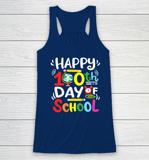 Happy 100th Day Of School 100 Days Of School Teacher Student Racerback Tank 4