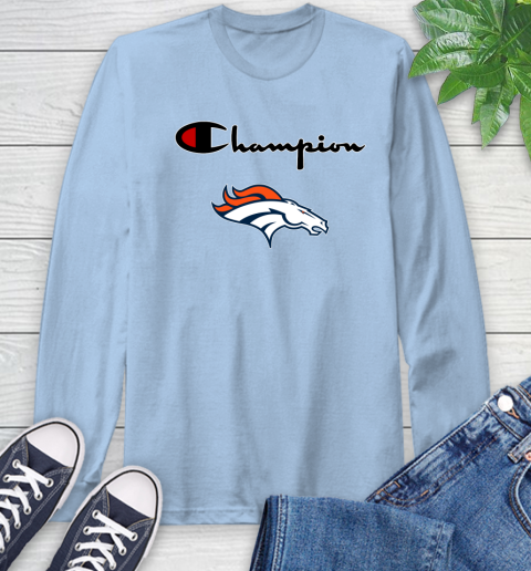 NFL Football Denver Broncos Champion Shirt Long Sleeve T-Shirt 6