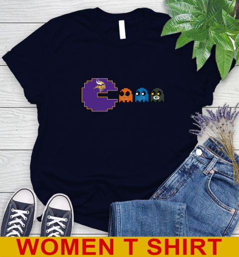 Minnesota Vikings NFL Football Pac Man Champion Women's T-Shirt 3