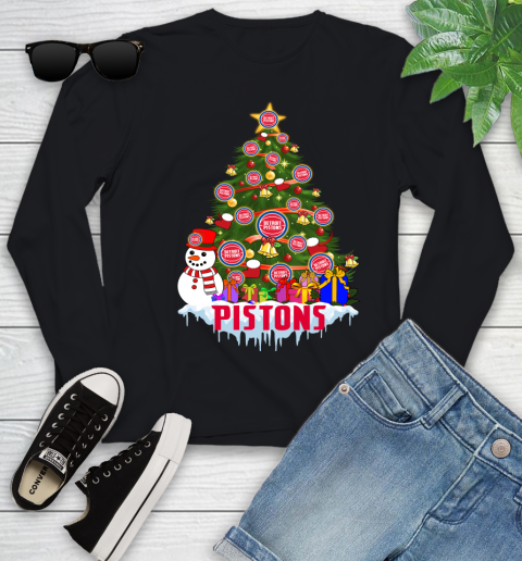 Detroit Pistons Merry Christmas NBA Basketball Sports Youth Long Sleeve 3 Detroit Pistons Merry Christmas NBA Basketball Sports Youth Long Sleeve - Image 3