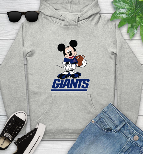 NFL Football New York Giants Cheerful Mickey Mouse Shirt Youth Hoodie 2