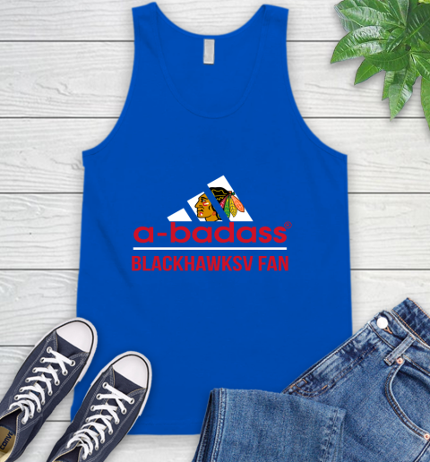 NHL A Badass Chicago Blackhawks Fan Adidas Hockey Sports Tank Top 4