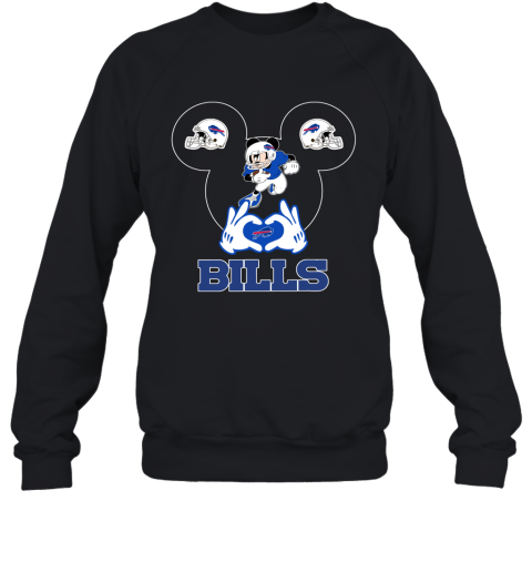 I Love The Bills Mickey Mouse Buffalo Bills Sweatshirt