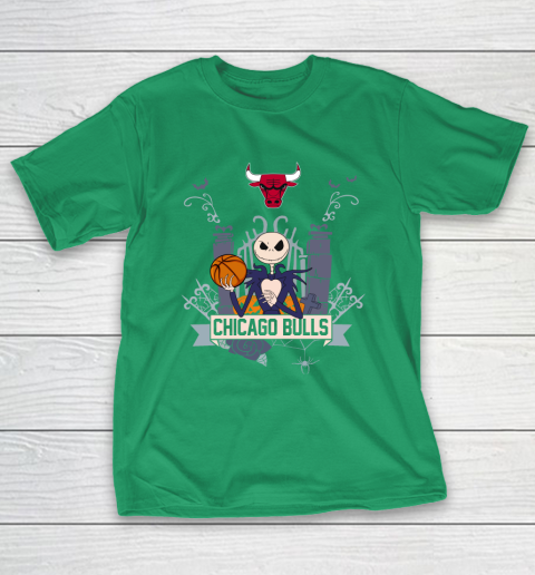 NBA Chicago Bulls Basketball Jack Skellington Halloween T-Shirt 5