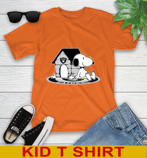 NFL Football Oakland Raiders Snoopy The Peanuts Movie Shirt Youth T-Shirt 7