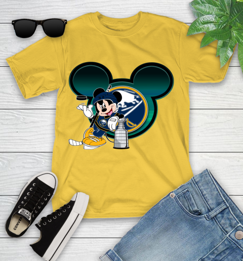 NHL Buffalo Sabres Stanley Cup Mickey Mouse Disney Hockey T Shirt Youth T-Shirt 8