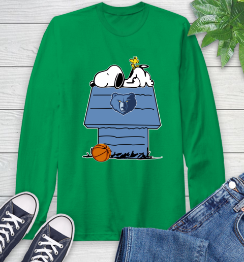 Memphis Grizzlies NBA Basketball Snoopy Woodstock The Peanuts Movie Long Sleeve T-Shirt 7