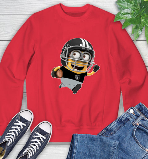 NFL Oakland Raiders Minions Disney Football Sports Sweatshirt 10