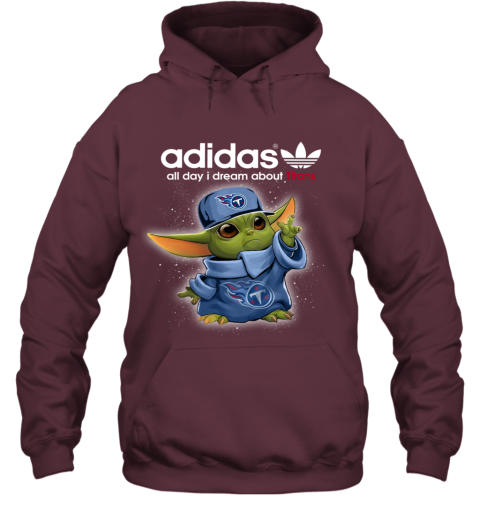 Baby Yoda Adidas All Day I Dream About Tennessee Titans 5vje baby yoda adidas all day i dream about tennessee titans hoodie 23 front maroon