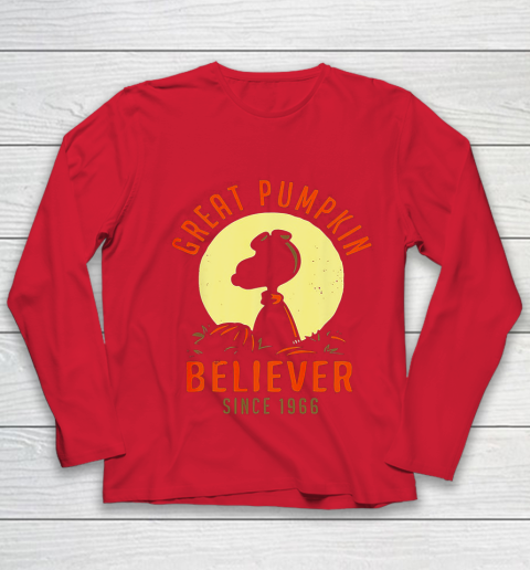 Peanuts Great Pumpkin believer since 1966 Halloween Youth Long Sleeve 8