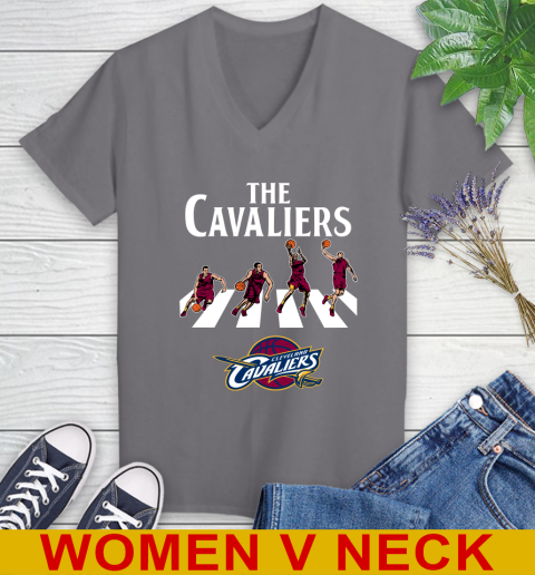 NBA Basketball Cleveland Cavaliers The Beatles Rock Band Shirt Women's V-Neck T-Shirt 11