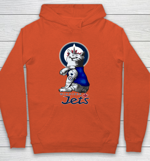 NHL My Cat Loves Winnipeg Jets Hockey Hoodie 3