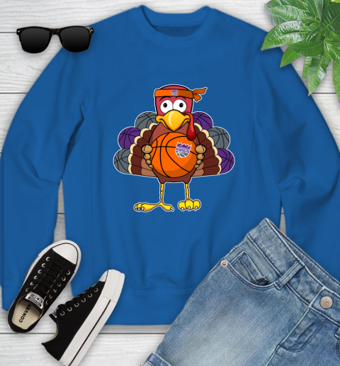 Sacramento Kings Turkey thanksgiving day Youth Sweatshirt 8