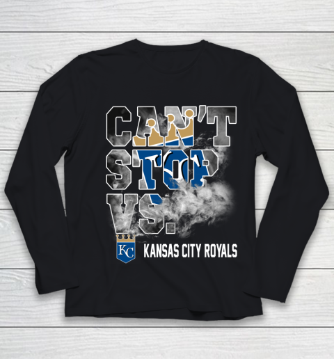 MLB Kansas City Royals Baseball Can't Stop Vs Kansas City Royals Youth Long Sleeve