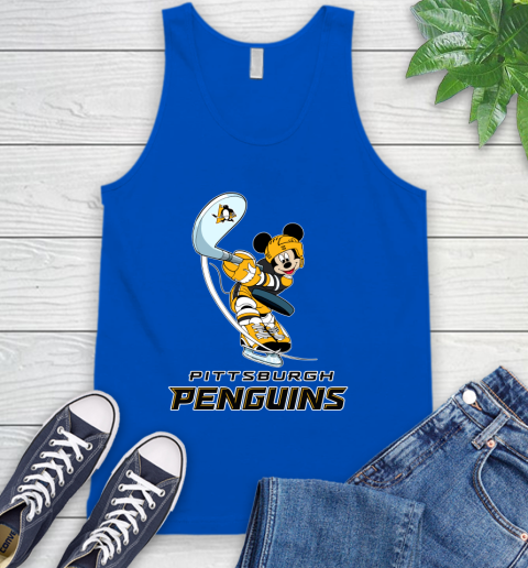 NHL Hockey Pittsburgh Penguins Cheerful Mickey Mouse Shirt Tank Top 5